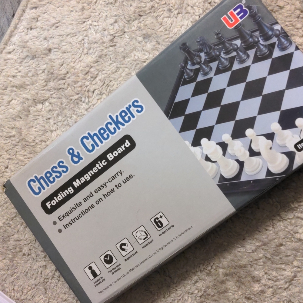 Magnetic Chess and Checkers Boardgame